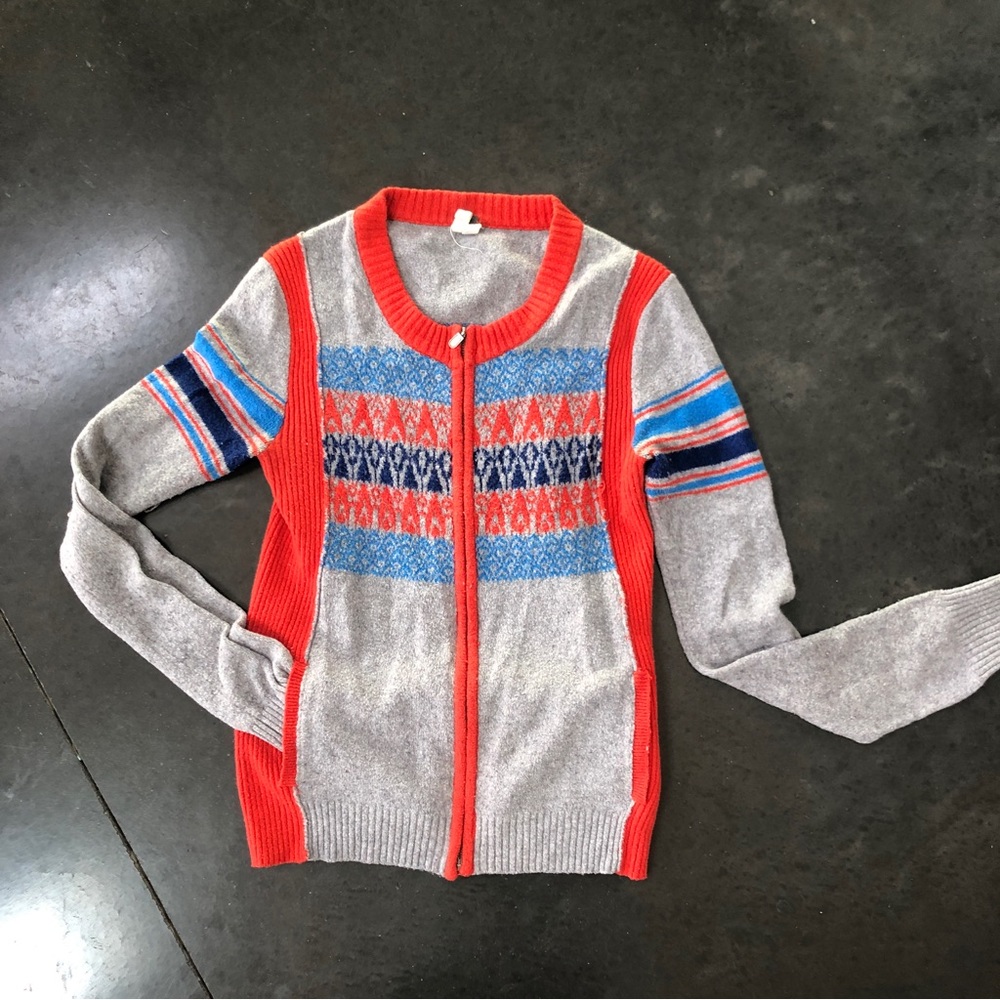 Free People Nordic Zip Up Sweater
